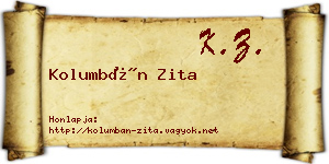 Kolumbán Zita névjegykártya