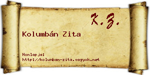 Kolumbán Zita névjegykártya